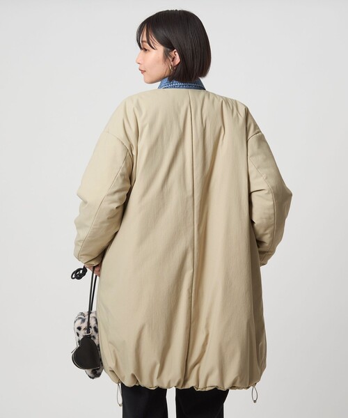 green label relaxing(グリーンレーベルリラクシング)の「パフィー リバーシブル コート 撥水 ウォッシャブル(その他アウター・レディース・ブラック/ベージュ・36/38)」の14枚目の写真