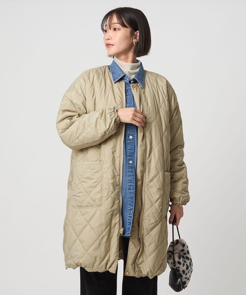 green label relaxing(グリーンレーベルリラクシング)の「パフィー リバーシブル コート 撥水 ウォッシャブル(その他アウター・レディース・ブラック/ベージュ・36/38)」の17枚目の写真