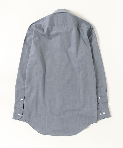 Perfect Suit FActory(パーフェクトスーツファクトリー)の「【ノンアイロン】ウールライク 長袖ワイシャツ【クラシコ】カッタウェイ グレー/ブルー(ビジネスシャツ・メンズ・ブルー/グレー・LL/L/M/S/3L)」の9枚目の写真