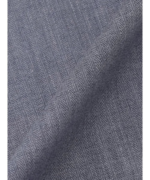 Perfect Suit FActory(パーフェクトスーツファクトリー)の「【ノンアイロン】ウールライク 長袖ワイシャツ【クラシコ】カッタウェイ グレー/ブルー(ビジネスシャツ・メンズ・ブルー/グレー・LL/L/M/S/3L)」の5枚目の写真
