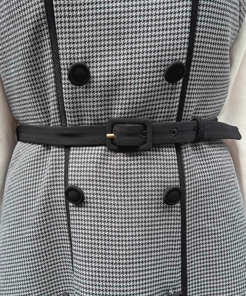 an another angelus（アンアナザーアンジェラス）の「【セットアップ】配色使いミニ千鳥ショートジャケットセットアップ（セットアップ・レディース・ブラック×グレー/ベージュ・FREE）」の22枚目の写真