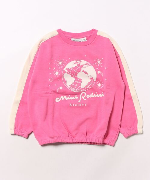 mini rodini/地球プリントトレーナー