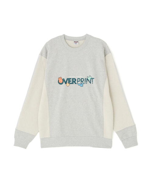 over print(オーバープリント)の「overprint/オーバープリント/naenano back pile sweatshirts(スウェット・メンズ・ネイビー/グレー・M)」の1枚目の写真
