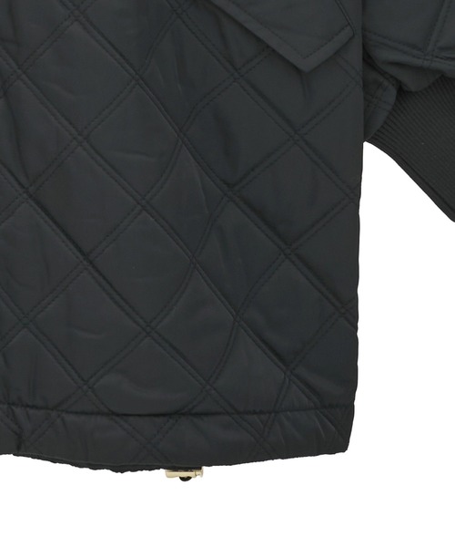 earth music&ecology（アースミュージックアンドエコロジー）の「【2025AW】キルティングバルーンコート（ブルゾン・レディース・アイボリー/ブラック・FREE）」の10枚目の写真