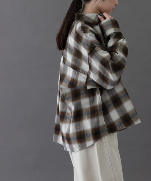 FORK&SPOON（フォークアンドスプーン）の「FORK&SPOON　ネルチェックシャツ（シャツ/ブラウス・レディース・アイボリー/ネイビー/ブラウン・1）」の22枚目の写真