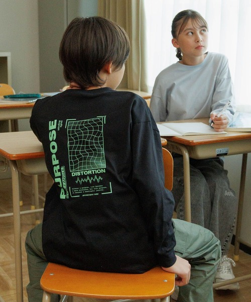 GLOBAL WORK（グローバルワーク）の「ヘビロッTEEプリント長袖T/579698（Tシャツ/カットソー・キッズ・ホワイト/ライトグレー/ブラック/サックスブルー/ブルー系その他・130cm/140cm/150cm/160cm）」の21枚目の写真