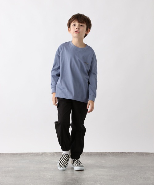 GLOBAL WORK（グローバルワーク）の「ヘビロッTEEプリント長袖T/579698（Tシャツ/カットソー・キッズ・ホワイト/ライトグレー/ブラック/サックスブルー/ブルー系その他・130cm/140cm/150cm/160cm）」の12枚目の写真