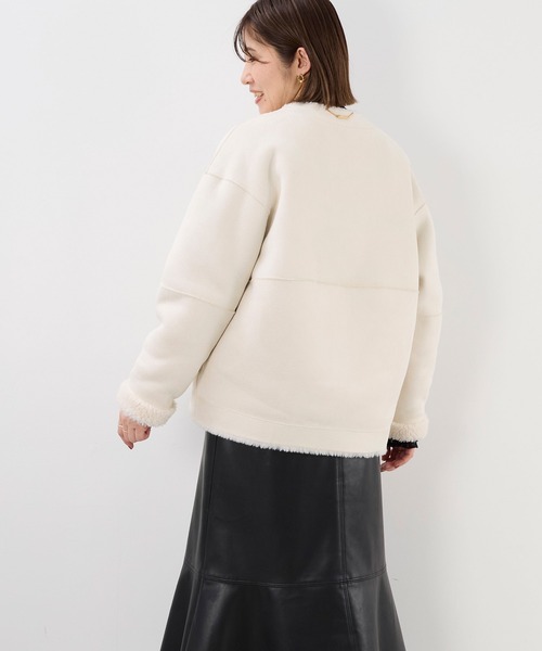 MICA&DEAL(マイカ&ディール)の「リバーシブルVネックボアコート(その他アウター・レディース・ブラウン/オフホワイト/ベージュ・FREE)」の11枚目の写真