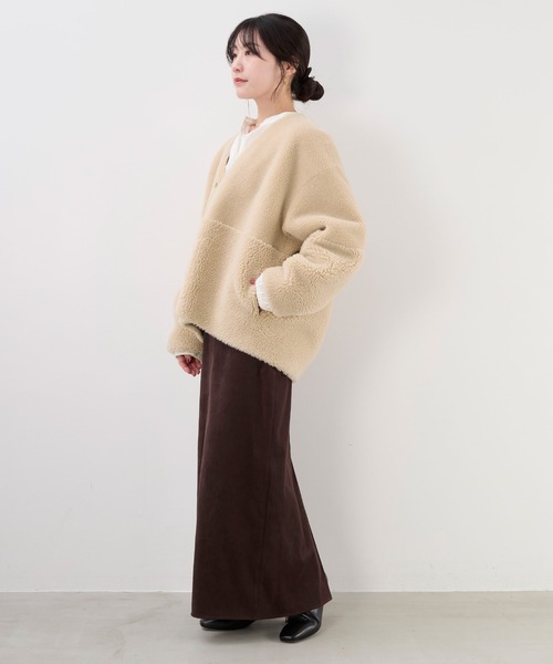 MICA & DEAL リバーシブルVネックボアコート リバーシブルVネックボアコート（その他アウター）｜MICA&DEAL（マイカ