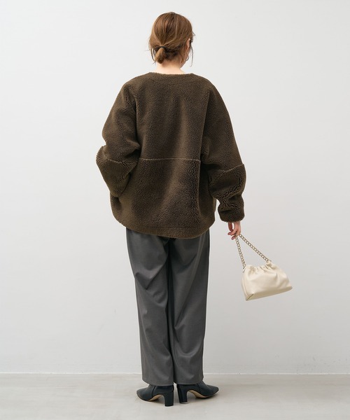 リバーシブルVネックボアコート（その他アウター）｜MICA&DEAL（マイカ