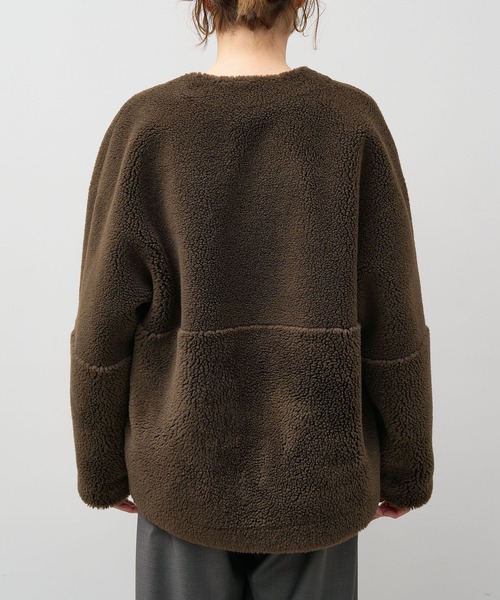 MICA&DEAL(マイカ&ディール)の「リバーシブルVネックボアコート(その他アウター・レディース・ブラウン/オフホワイト/ベージュ・FREE)」の18枚目の写真