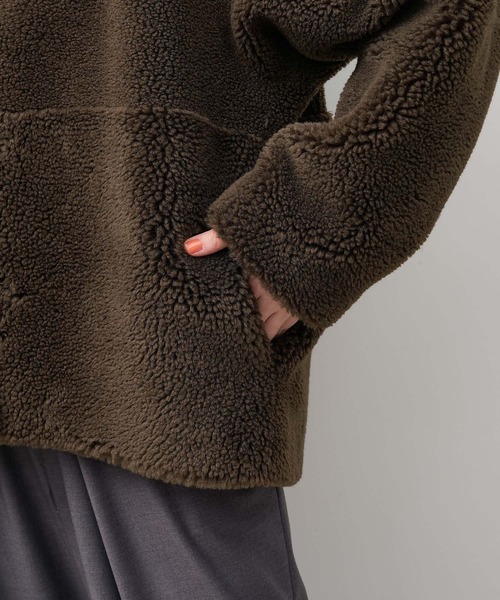 MICA&DEAL(マイカ&ディール)の「リバーシブルVネックボアコート(その他アウター・レディース・ブラウン/オフホワイト/ベージュ・FREE)」の20枚目の写真