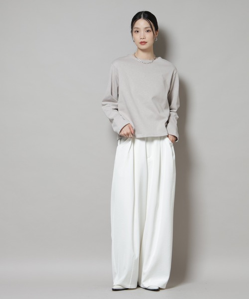 ORCIVAL（オーシバル）の「ORCIVAL/CREW NECK L/S P.O.（Tシャツ/カットソー・レディース・その他1/その他2/グレイッシュベージュ/ブラウン・FREE）」の5枚目の写真