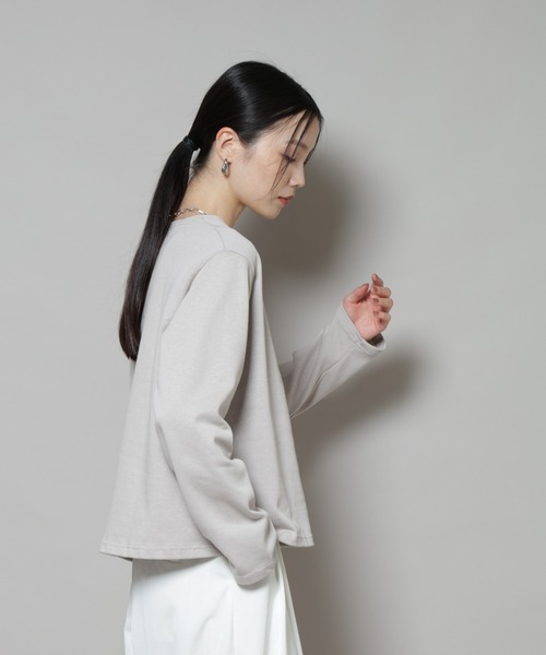 ORCIVAL（オーシバル）の「ORCIVAL/CREW NECK L/S P.O.（Tシャツ/カットソー・レディース・その他1/その他2/グレイッシュベージュ/ブラウン・FREE）」の8枚目の写真