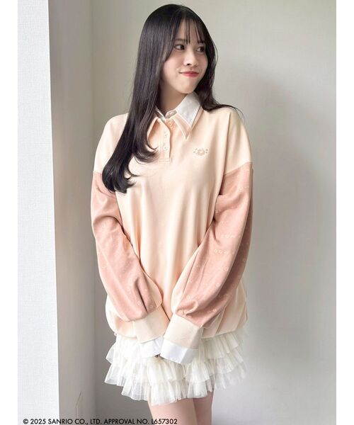 dazzlin(ダズリン)の「【RED BOUQUET × dazzlin】 レイヤードライクスウェット(サナー)(スウェット・レディース・オレンジ・FREE)」の3枚目の写真