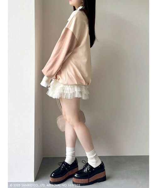 dazzlin(ダズリン)の「【RED BOUQUET × dazzlin】 レイヤードライクスウェット(サナー)(スウェット・レディース・オレンジ・FREE)」の12枚目の写真