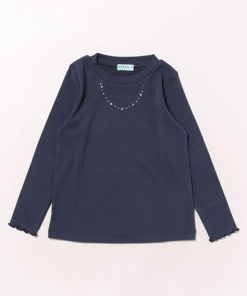 HAKKA KIDS(ハッカキッズ)の「ウォームフライス長袖Tシャツ(Tシャツ/カットソー・キッズ・オフホワイト/ピンク/チャコール・100cm/110cm/120cm/130cm)」の2枚目の写真