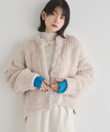 ノーカラー ファーコート