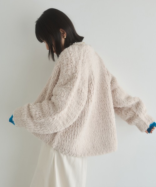 hunch（ハンチ）の「ノーカラー ファーコート（ノーカラーコート・レディース・ブラウン系その他/グレー系その他/アイボリー・FREE）」の22枚目の写真