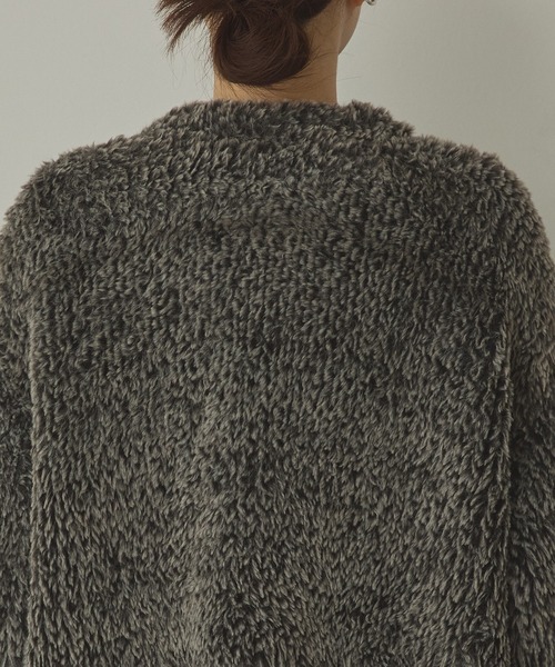 hunch（ハンチ）の「ノーカラー ファーコート（ノーカラーコート・レディース・ブラウン系その他/グレー系その他/アイボリー・FREE）」の6枚目の写真