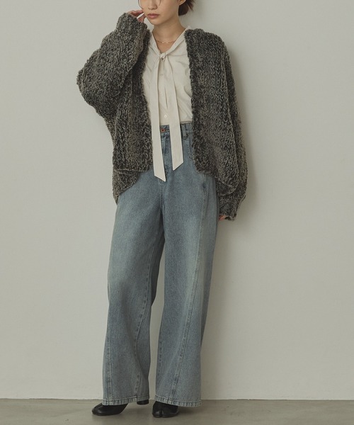 hunch（ハンチ）の「ノーカラー ファーコート（ノーカラーコート・レディース・ブラウン系その他/グレー系その他/アイボリー・FREE）」の10枚目の写真