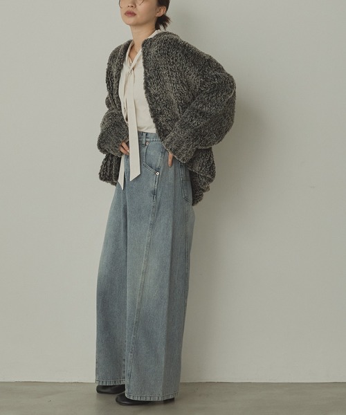 hunch（ハンチ）の「ノーカラー ファーコート（ノーカラーコート・レディース・ブラウン系その他/グレー系その他/アイボリー・FREE）」の5枚目の写真