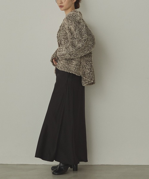 hunch（ハンチ）の「ノーカラー ファーコート（ノーカラーコート・レディース・ブラウン系その他/グレー系その他/アイボリー・FREE）」の18枚目の写真