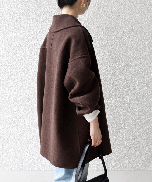 【新品未使用】SHIPS any リバーダブルテーラード コクーン コート SHIPS any: リバー ダブル テーラード ミドル コクーン コート（その他