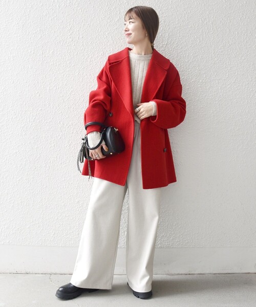 SHIPS any: リバー ダブル テーラード ミドル コクーン コート