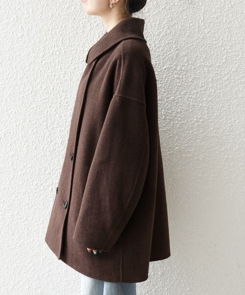 SHIPS any〈シップスエニィ〉 テーラード ウール ミドル丈 コート シップス エニィ SHIPS any 《予約》SHIPS any: ウール ミックス