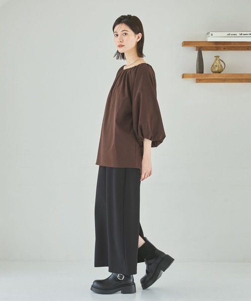 LAKOLE(ラコレ)の「ニットコンビベルトブーツ / 581022(ブーツ・レディース・ブラウン/ブラック・MEDIUM/LARGE)」の12枚目の写真
