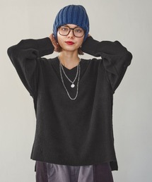 niko and... | エアリーダブルコアスパンVネックプルオーバー(ニット/セーター)