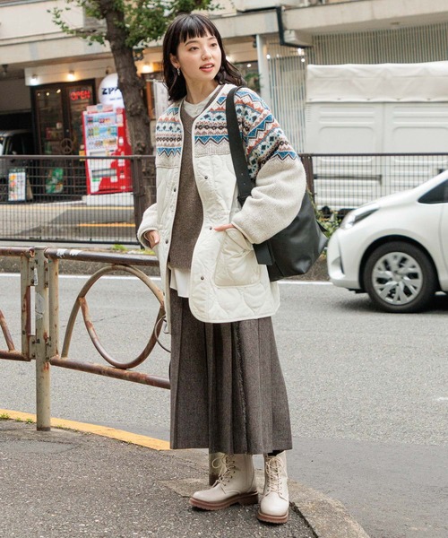 エアリーダブルコアスパンVネックプルオーバー（ニット/セーター