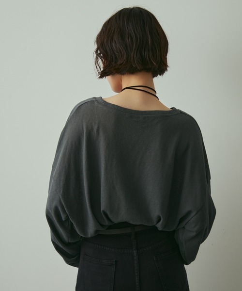 full/fill.(フルフィル)の「basic loose T / ベーシックルーズT(Tシャツ/カットソー・レディース・ネイビー/ホワイト/ブラウン・FREE)」の15枚目の写真