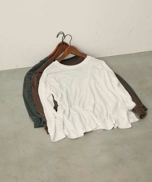 full/fill.(フルフィル)の「basic loose T / ベーシックルーズT(Tシャツ/カットソー・レディース・ネイビー/ホワイト/ブラウン・FREE)」の22枚目の写真