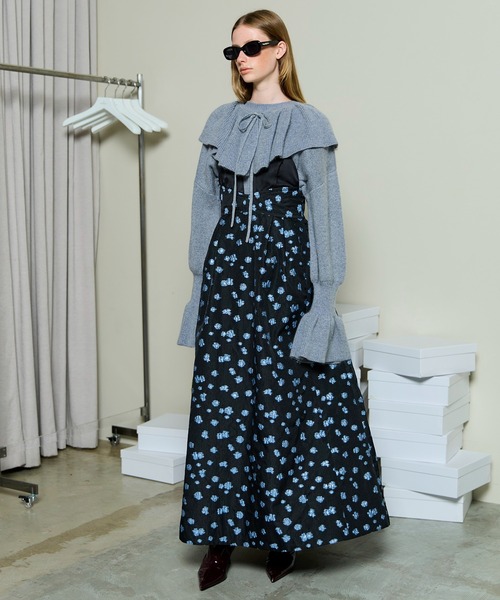 MAISON SPECIAL 2Way ジャガード トップス MAISON SPECIAL(メゾンスペシャル)｜Sheer Jacquard 2way Puff Sleeve