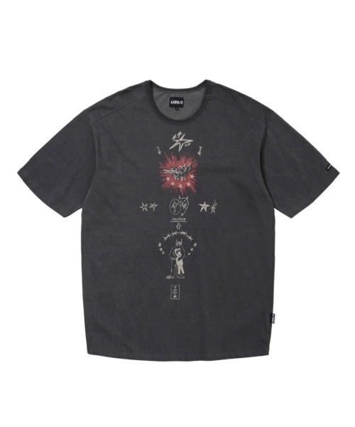 AJOBYAJO（アジョバイアジョ）の「AJOBYAJO/アジョバイアジョ/Blessing Doodle T-Shirt（Tシャツ/カットソー・レディース・チャコールグレー・L/XL）」の6枚目の写真