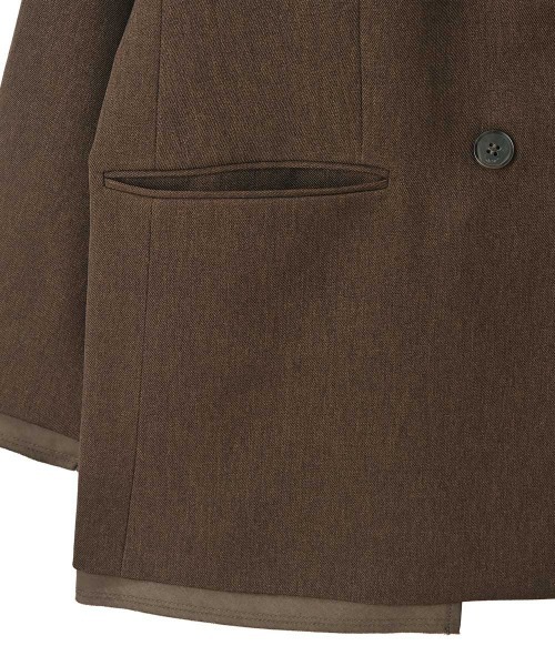 marjour(マージュール)の「OVER BROWN DOUBLE JACKET(テーラードジャケット・レディース・ブラウン・M)」の5枚目の写真