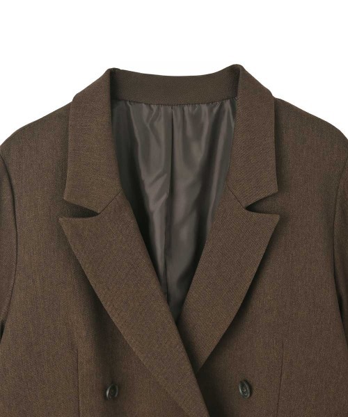 marjour(マージュール)の「OVER BROWN DOUBLE JACKET(テーラードジャケット・レディース・ブラウン・M)」の4枚目の写真