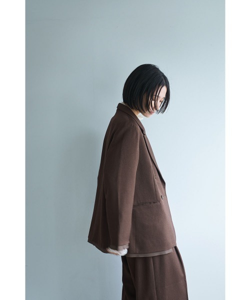 marjour(マージュール)の「OVER BROWN DOUBLE JACKET(テーラードジャケット・レディース・ブラウン・M)」の22枚目の写真