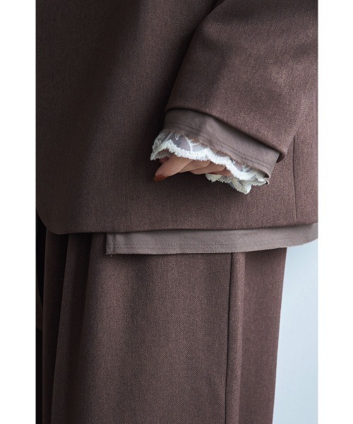 marjour(マージュール)の「OVER BROWN DOUBLE JACKET(テーラードジャケット・レディース・ブラウン・M)」の14枚目の写真