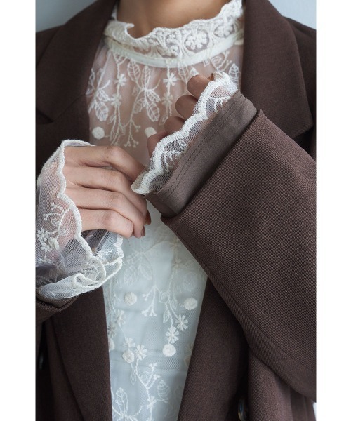 marjour(マージュール)の「OVER BROWN DOUBLE JACKET(テーラードジャケット・レディース・ブラウン・M)」の13枚目の写真