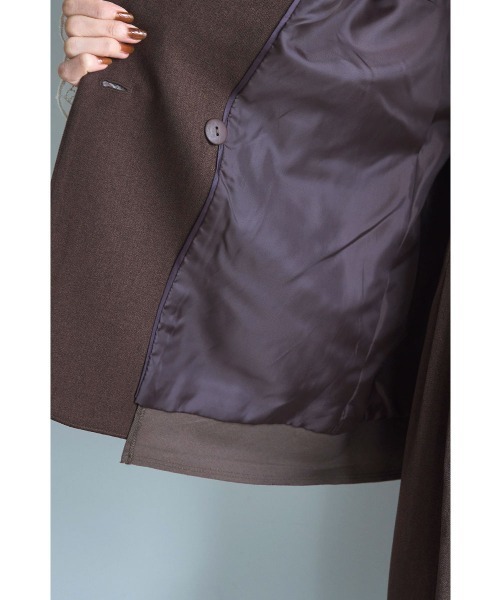 marjour(マージュール)の「OVER BROWN DOUBLE JACKET(テーラードジャケット・レディース・ブラウン・M)」の12枚目の写真
