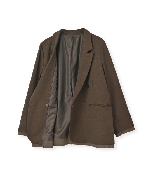 marjour(マージュール)の「OVER BROWN DOUBLE JACKET(テーラードジャケット・レディース・ブラウン・M)」の9枚目の写真