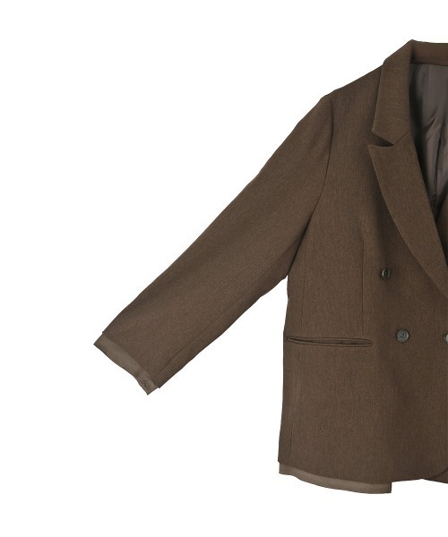 marjour(マージュール)の「OVER BROWN DOUBLE JACKET(テーラードジャケット・レディース・ブラウン・M)」の8枚目の写真