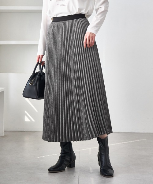 フォクシーニューヨーク　ワイドパンツ　プリーツスカート　ダークグレー　L フォクシーニューヨークワイドパンツプリーツスカートダークグレーL