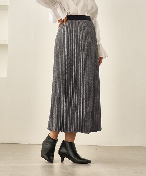 ROPE' PICNIC(ロペピクニック)の「ラメチェックプリーツスカート/着丈が選べる(スカート・レディース・グレー・TM/M)」の16枚目の写真