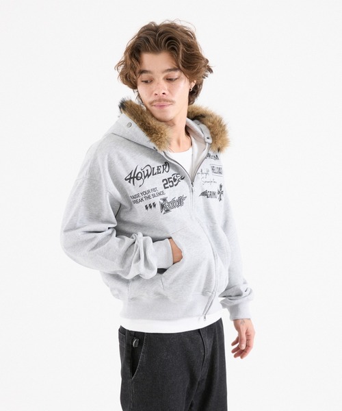 zipふーでぃー FRONT LOGO ZIP UP FUR HOODIE（パーカー）｜FTW（エフティ