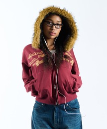 FTW(エフティダブリュー)のFRONT LOGO ZIP UP FUR HOODIE(パーカー)