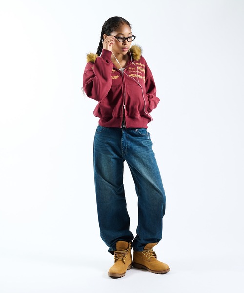 zipふーでぃー FRONT LOGO ZIP UP FUR HOODIE（パーカー）｜FTW（エフティ